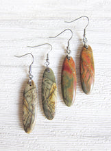 Natural Yellow Picasso Jasper Stone Earrings (1 pair)