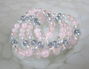 rose quartz - unconditional love mala bracelet