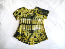 Flirty Tie Dye Round Neck with Flair Hem - Short Sleeve Tee Shirt