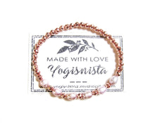 2 pc set - Sunstone, Freshwater Pearl, Rose Gold Hematite Stackable Bracelets