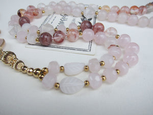 Pink Goddess Rose Quartz Pendant Necklace - Balance, Love, Fertility, Calming, Happiness