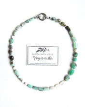 Chrysoprase Australian Jade, Mother of Pearl Choker Necklace - Abundance, Protection, Prosperity