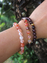 Red Hematoid Quartz Single Mala Bracelet for Grounding, Calming, Balancing