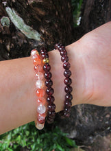 Red Garnet and Hematoid Quartz Bracelet