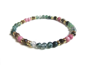 Rhodonite, Jasper, Agate Mix Delicate Bracelet