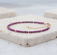 Dainty Gemstone Ruby Bracelet