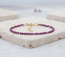 Dainty Gemstone Ruby Bracelet