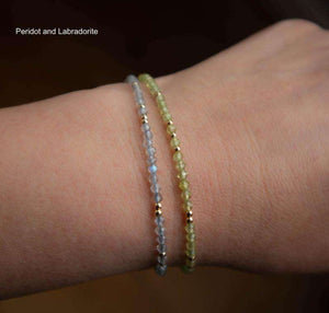 Delicate Labradorite Gemstone Bracelet