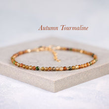 Spessartine Garnet, Watermelon Tourmaline Delicate Bracelet