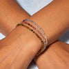 Spessartine Garnet, Watermelon Tourmaline Delicate Bracelet