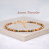 Spessartine Garnet, Watermelon Tourmaline Delicate Bracelet