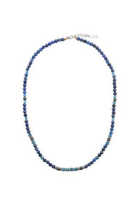 Intuition and Gratitude - Lapis Lazuli and Apatite Delicate Necklace