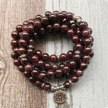 108 Bead Red Garnet Mala Bracelet/Necklace