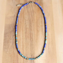 Intuition and Change - Lapis Lazuli and African Turquoise Beaded Necklace