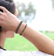 "EMF Protection" Black Tourmaline and Smoky Quartz Bracelet Set