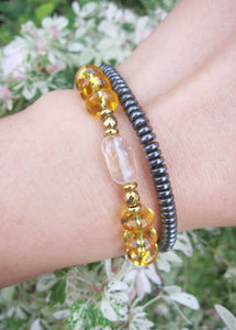 Inner Glow Citrine Quartz Mala Bracelet