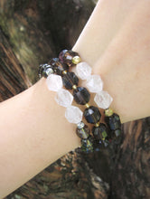 AAA Smoky Quartz Barrel Bead Mala Bracelet