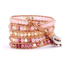 Unconditional Love - Rose Quartz, Mother of Pearl Mix Mix 5X Wrap Bracelet