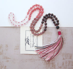 SALE - "Waves of Love" Ombre Mala Tassel Necklace