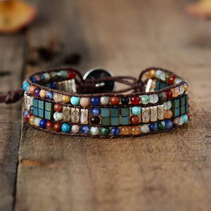 Boho Chic Colorful Midnight Wrap Bracelet