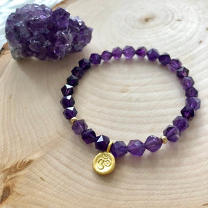 Amethyst Pisces Single Mala Bracelet