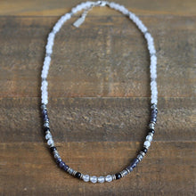 Selenite, Iolite, Black Onyx and Labradorite Necklace