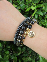 Black Gold Sheen Obsidian - Protection Mala Bracelet (avail in Necklace)