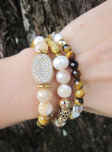 Mother of Pearl, Cat's Eye, Tiger Eye Energy Mala Bracelets