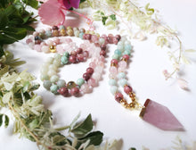 rose quartz - unconditional love mala necklace