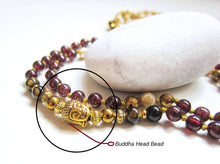 Mother of Pearl, Cats Eye, Tiger Eye, Gold Hematite Boho Necklace