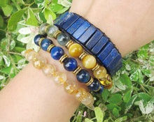 Blue Lapis Lazuli Tube Stone Bracelet