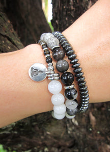 The Shadow Moon Mala Bracelet in 27 Beads