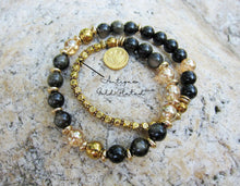 Black Gold Obsidian Protective Mala Bracelet