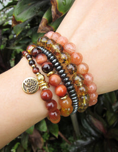 SALE - Radiant Manipura in 27 Beads Mala Bracelet