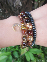 Confidence, Calming + Protection Mala Bracelet - Red Tiger Eye and Smoky Quartz