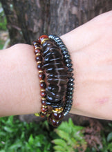 Confidence, Calming + Protection Mala Bracelet - Red Tiger Eye and Smoky Quartz