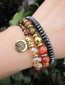 SALE - Tiger Eye Power Mala Bracelet in 27 Beads