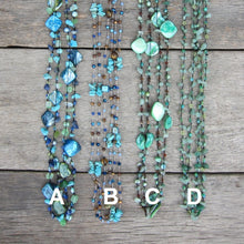 Bohemian Necklaces in Green Aventurine + Turquoise Blue Mix - ALL on SALE!