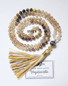 Bohemian Necklaces in Goddess Gold Tone Mala Necklace