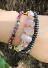 Love, Fertility, Pink Rose Quartz, Ruby Zoisite Mala Bracelet