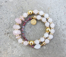 Love, Fertility, Pink Rose Quartz, Ruby Zoisite Mala Bracelet