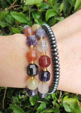 SALE - AAA Colourful Mix Quartz Barrel Bead Mala Bracelet