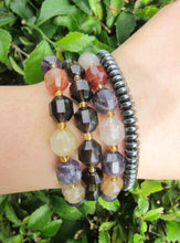 SALE - AAA Colourful Mix Quartz Barrel Bead Mala Bracelet