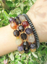 SALE - AAA Colourful Mix Quartz Barrel Bead Mala Bracelet