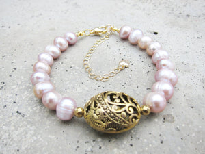 Baroque Freshwater Pearl Bracelet - Balance, Fertility, Calming, Happiness