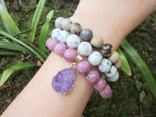 SALE - 3 piece set; Lepidolite, Sesame Jasper, Chohua Jasper Mala Bracelet Set