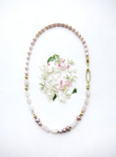 Rose Quartz, Blush Pink Baroque Pearl Necklace