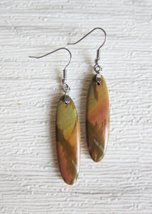 Natural Jasper Stone Earrings (1 pair) - Limited Edition