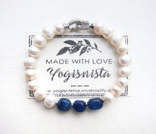 Bora Bora Freshwater Pearl and Blue Kyanite Bracelet