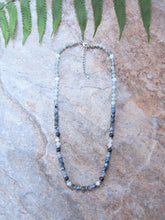 Aqua Blue Tourmaline Necklace in Stainless Steel Findings